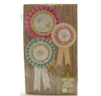 PONY PARTY ROSETTE DECORATIONS 3 PACK