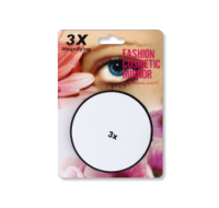 Fashion cosmetic mirror with suction cups attached to surface