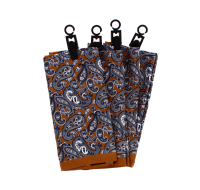 Men Handkerchief Paisley Pattern Brown & Blue Silk