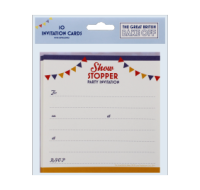 British Bake Off Show Stoppers invitation cards, pack of six