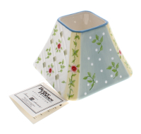 Jar candle shade with delicate floral leaf pattern