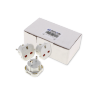 UK to EU Travel Adapters 6-Pack Box