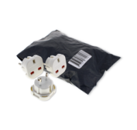 UK to EU travel adapter with safety shutter 6 pack