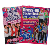 ONE DIRECTION STICKER & POP PARTY BOOK - 2 ASSORTED