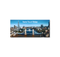 London Landmark Magnet with Shard and Tower Bridge print