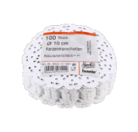 White 10cm candle cuffs in a pack of 100