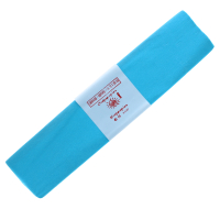 Blue crepe paper roll, 50cm x 250cm.