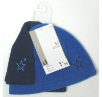 Baby Fleece Hat Blue 2 Pack
