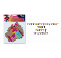 Wholesale Trolls Happy Birthday Banner featuring Trolls characters