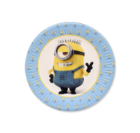Lovely Minions Paper Plates 19.5cm Pack of 8