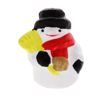 Miniature 2cm snowman figures for festive crafts and decorations