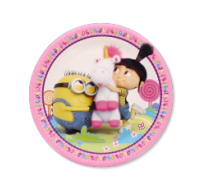 Despicable Me paper plates 23cm diameter, pack of 8