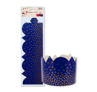 Blue birthday crowns for adults and children, set of 3