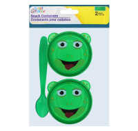 2pc Kids Snack Containers in assorted colours