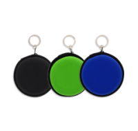 Earphone pouch keyring in assorted colours
