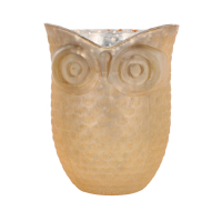 OWL DESIGN GLASS JAR 12CM
