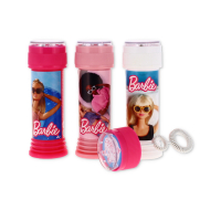 Barbie themed bubble solution bottles