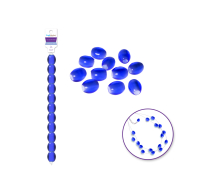 Strand of regal blue glass beads for crafts