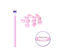 Pink glass beads on a 12.7 cm strand