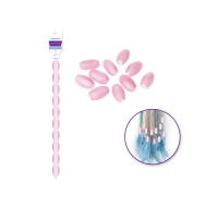 Matte pink glass beads on a 12.7 cm strand