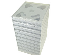 CD/DVD white plastic cases, pack of ten