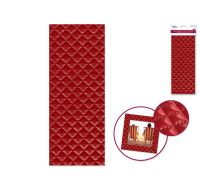 Red leatherette self-adhesive craft sticker for embellishments