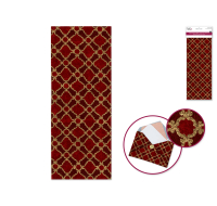 Designer Fabric Crop-It Sticker Moroccan Burgundy