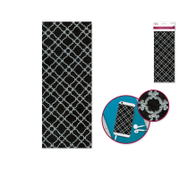 Designer Fabric Crop-It Sticker Moroccan Black for crafts
