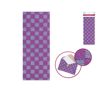 Designer Fabric Crop-It Sticker Chex Violet checkered pattern