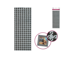 Designer Fabric Crop-It Sticker Houndstooth Classic pattern