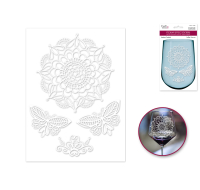 Etching effect butterfly stickers for decorative use