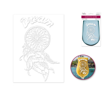 Etching effect stickers with dream design on glass