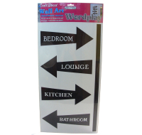 Which Way directional wall art stickers for smooth surfaces