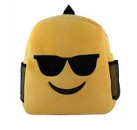 Large emoji backpack with cool sunglasses design