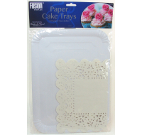 Paper cake trays for individual desserts