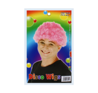 Pink disco party wig, one size fits all