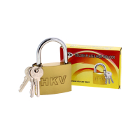 GOLD PLATED IRON PADLOCK 3 KEYS