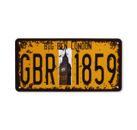 Big Ben GBR tin plate wall decor sign