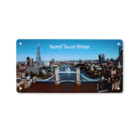 Tower Shard & Tower Bridge London Tin Plate Wall Sign