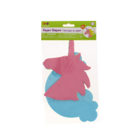 DIY 2-layer unicorn paper shapes, 24 pieces