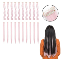 CLIP IN HIGHLIGHTS HAIR EXTENSION LIGHT PINK