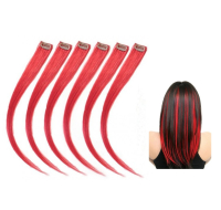 CLIP IN HIGHLIGHTS HAIR EXTENSION RED