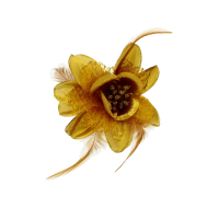 Golden Flower Hair Bow Scrunchies Ponytail