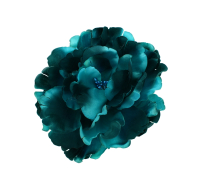 Dark green flower hair band with secure clip