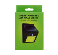 SOLAR POWERED LED WALL LIGHT RIR/CDS NIGHT SENSOR
