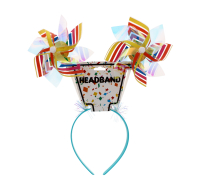 Holographic windmill party headband for wholesale