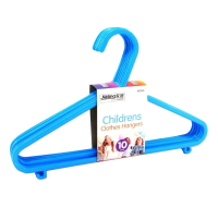 Pack of 10 Blue Children's Clothes Hangers Rysons