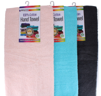 Wholesale hand towels in assorted colours by Rysons
