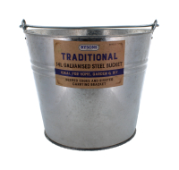 Galvanised steel bucket 14 litre capacity