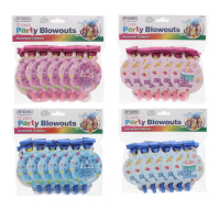 Wholesale 12 Pack Party Blowouts Assorted Colours Rysons